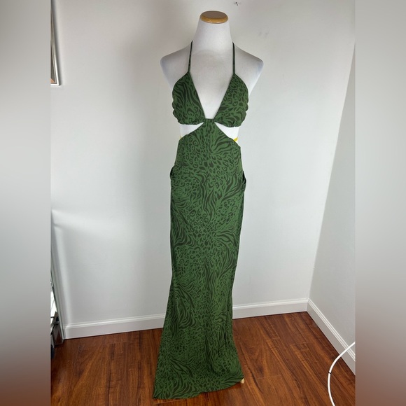 NWT Reformation Romona Jungle Print Maxi Dress Size 8 - Picture 3 of 7